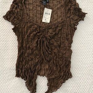 Windsor Brown Ruched Top